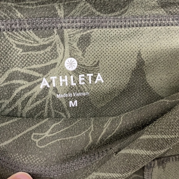 Athleta Green Tropical Excursion Tight Yoga Fitness Pant Joggers Size Medium - Picture 5 of 6